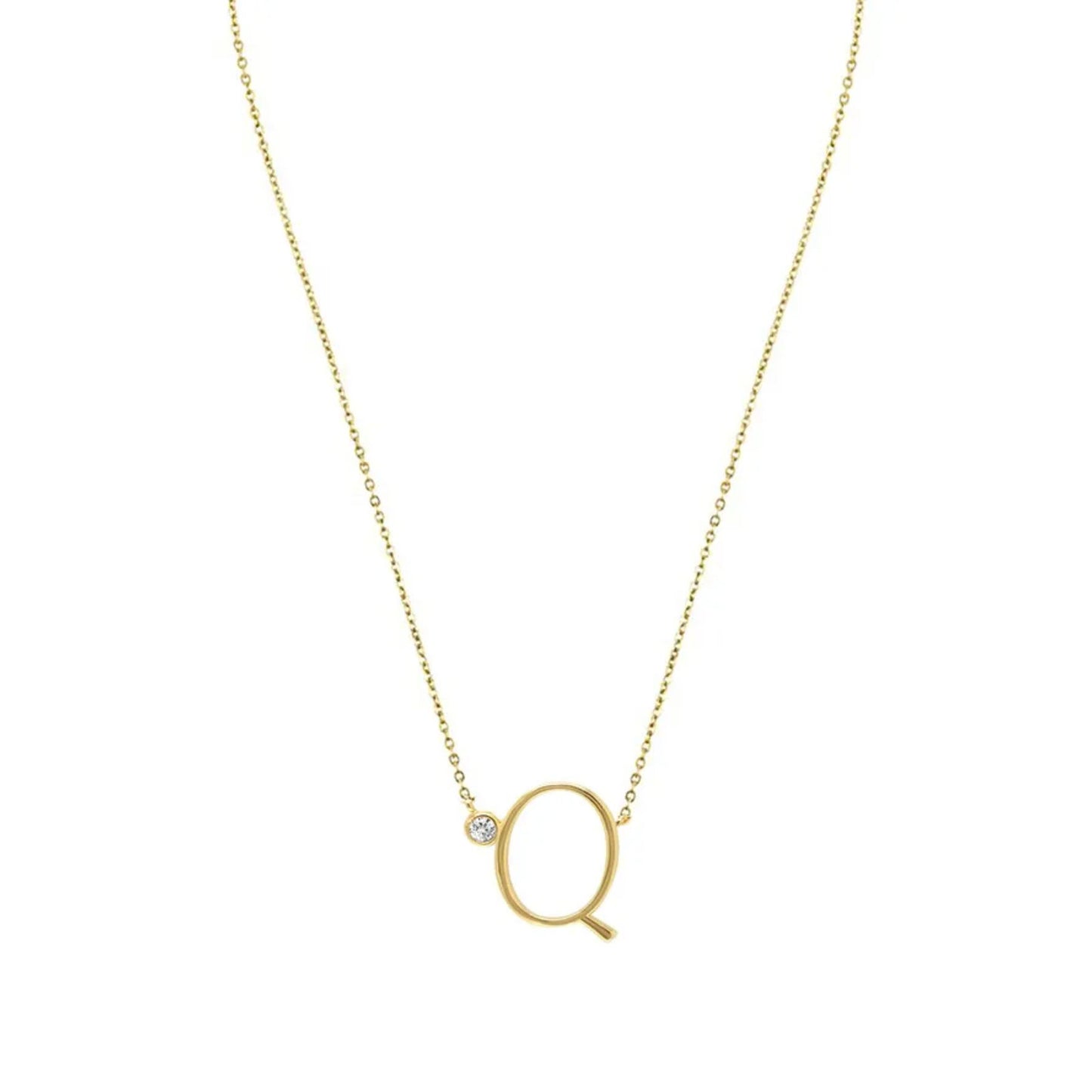Anthropology Dainty Heart Initial Necklace