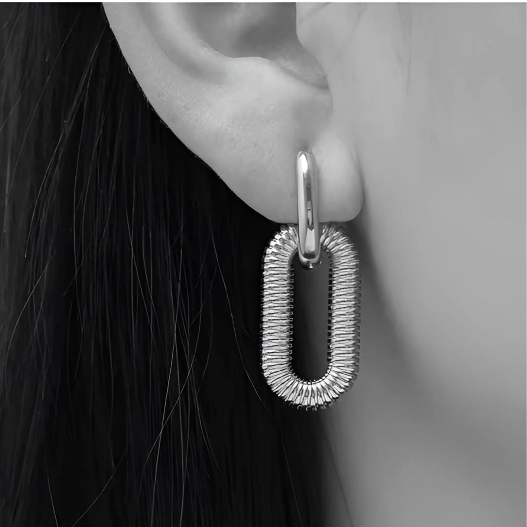Freida Statement Earrings in Silver