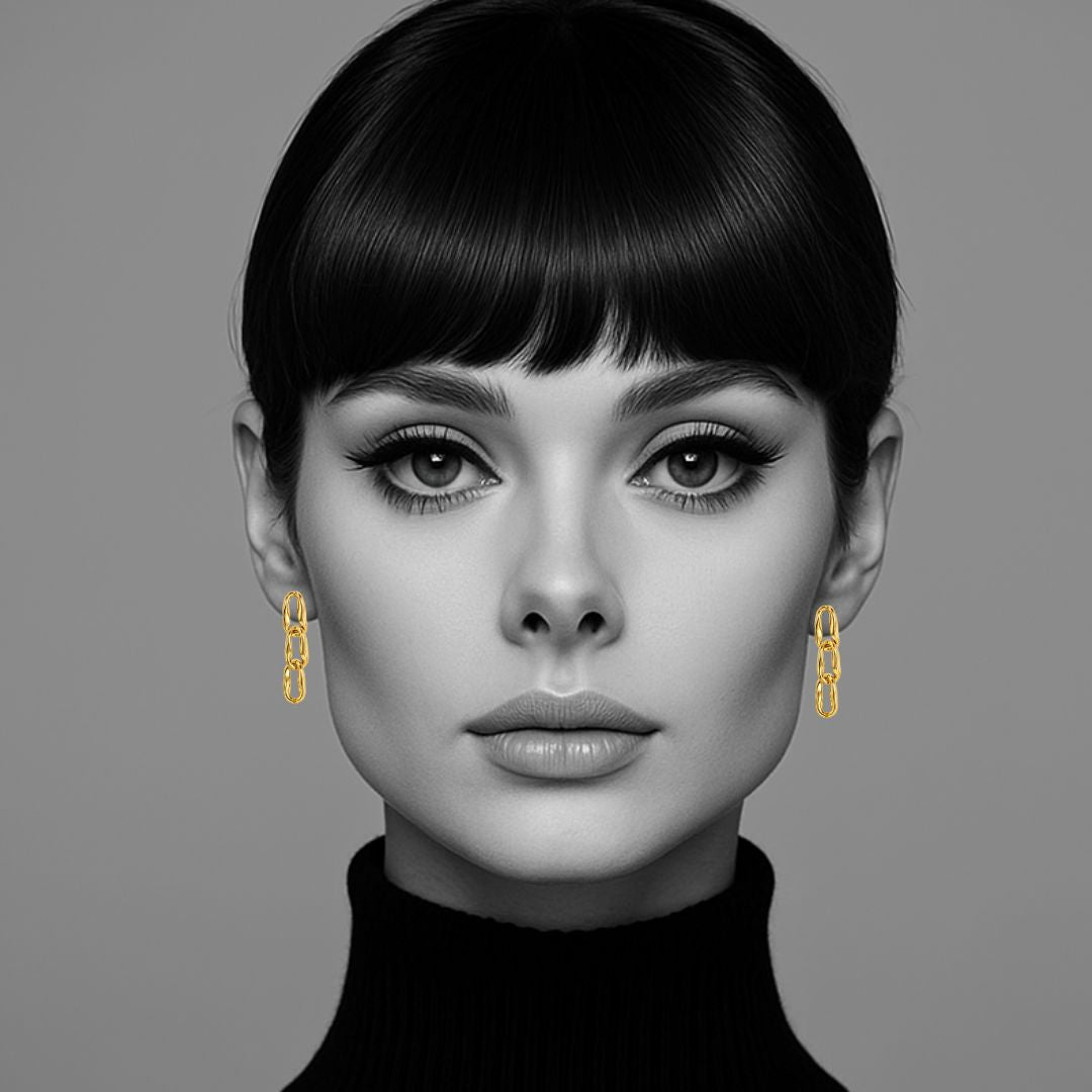 Bibi Chain Earrings in Silver