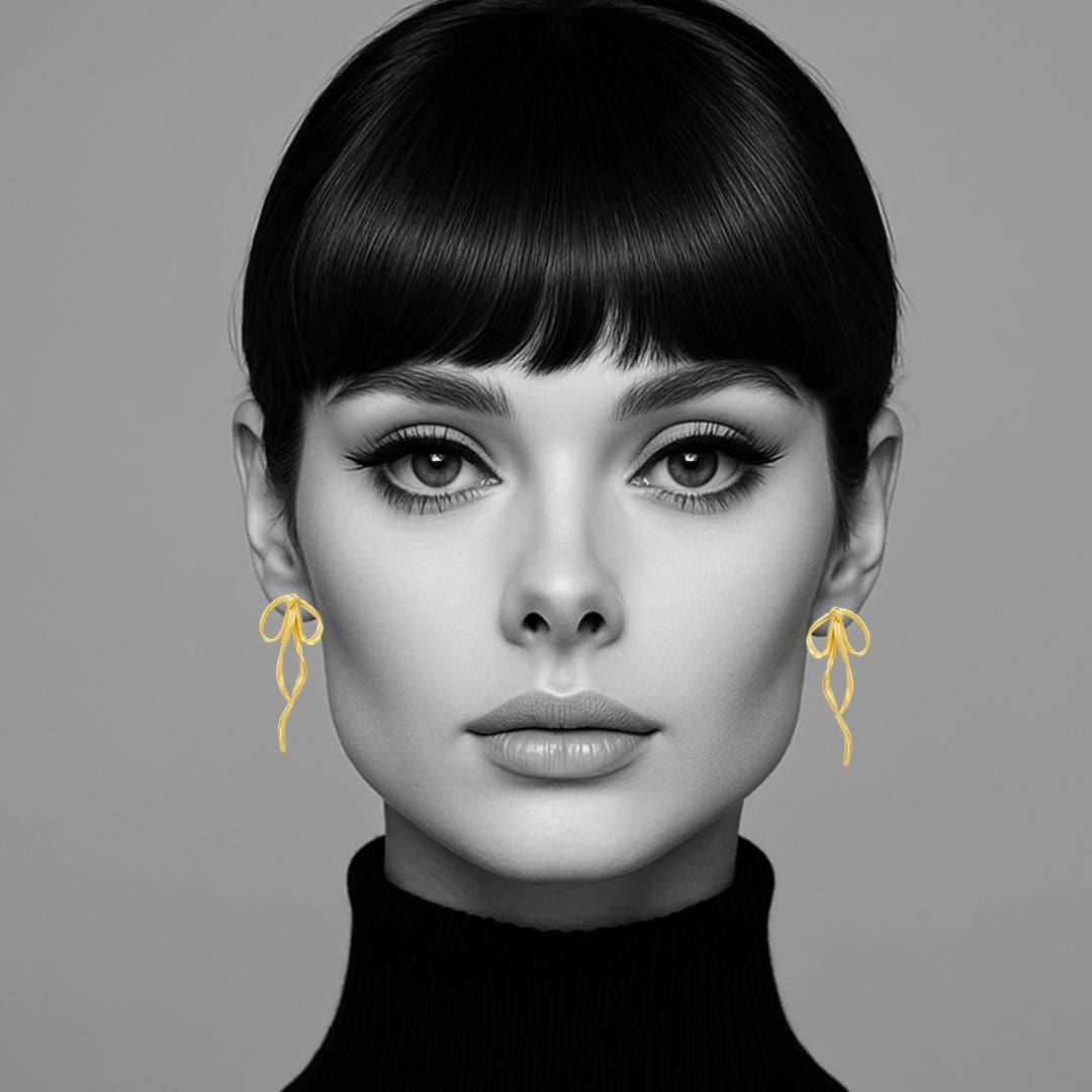 Belinda Bow Earrings in Silver