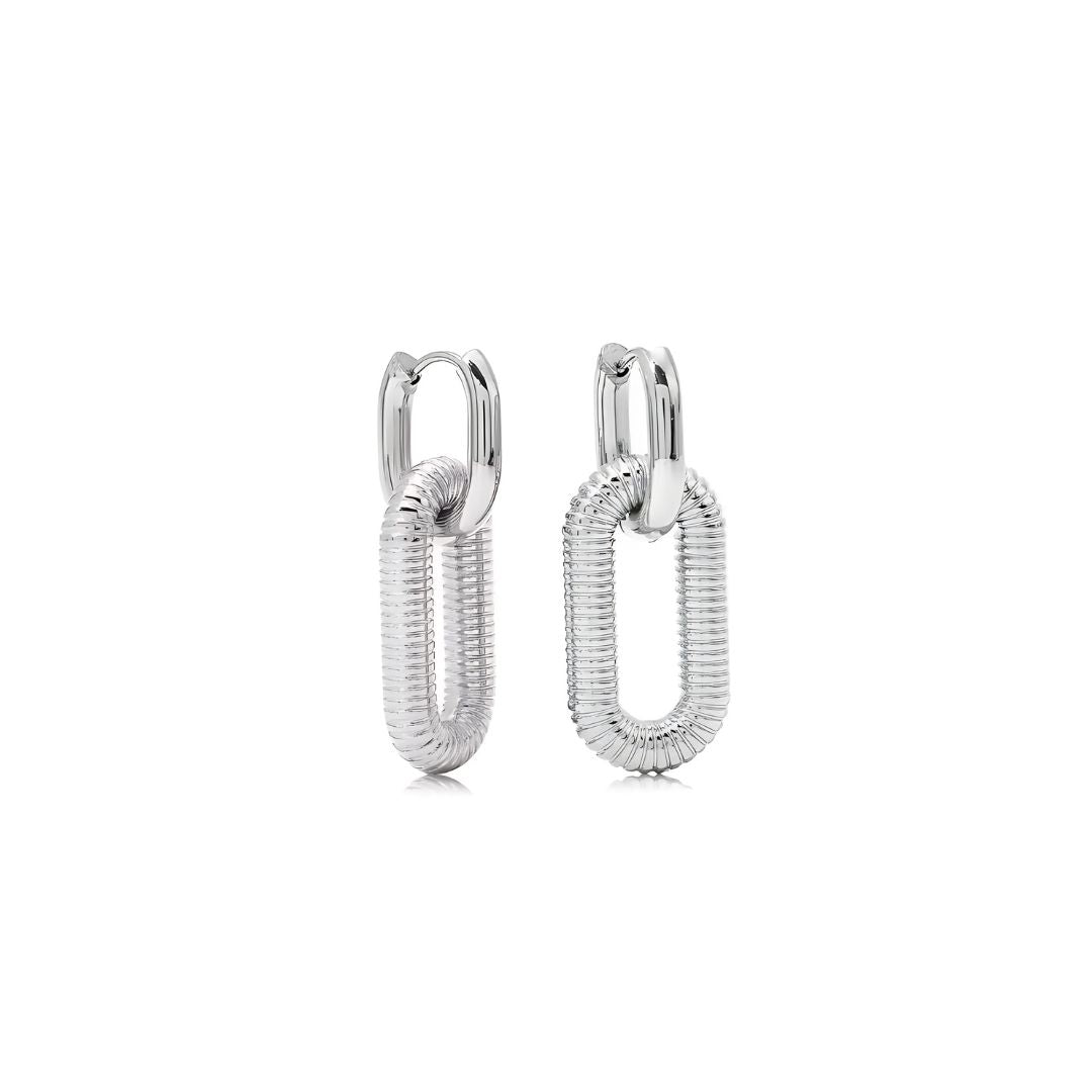 Freida Statement Earrings in Silver