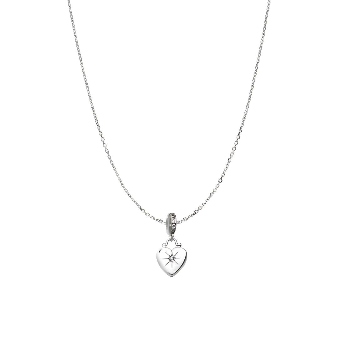 Honey Silver Heart Locket