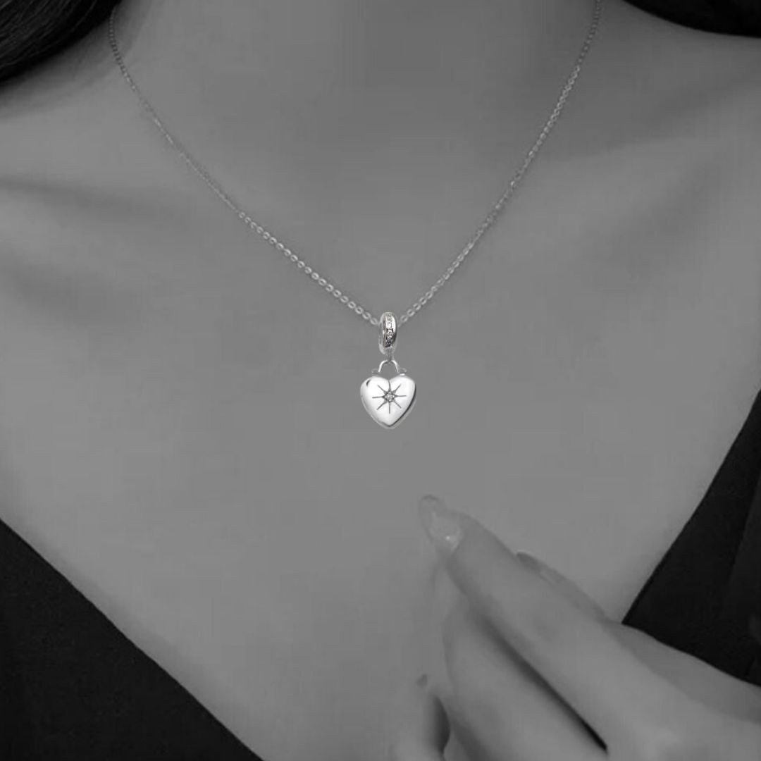 Honey Silver Heart Locket