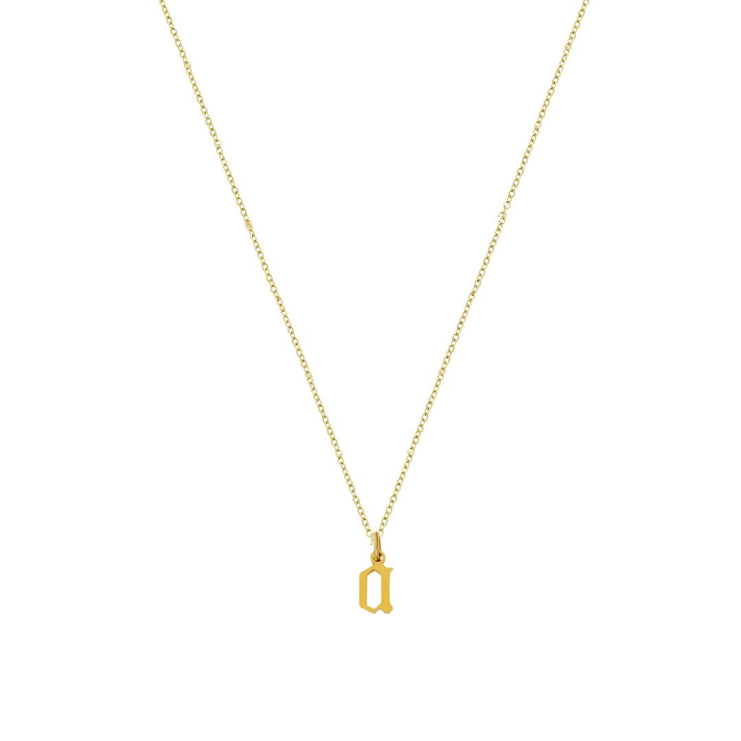 Heiress Gothic Initial Necklace