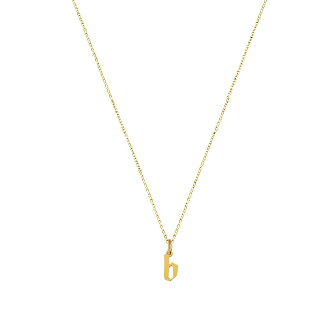 Heiress Gothic Initial Necklace