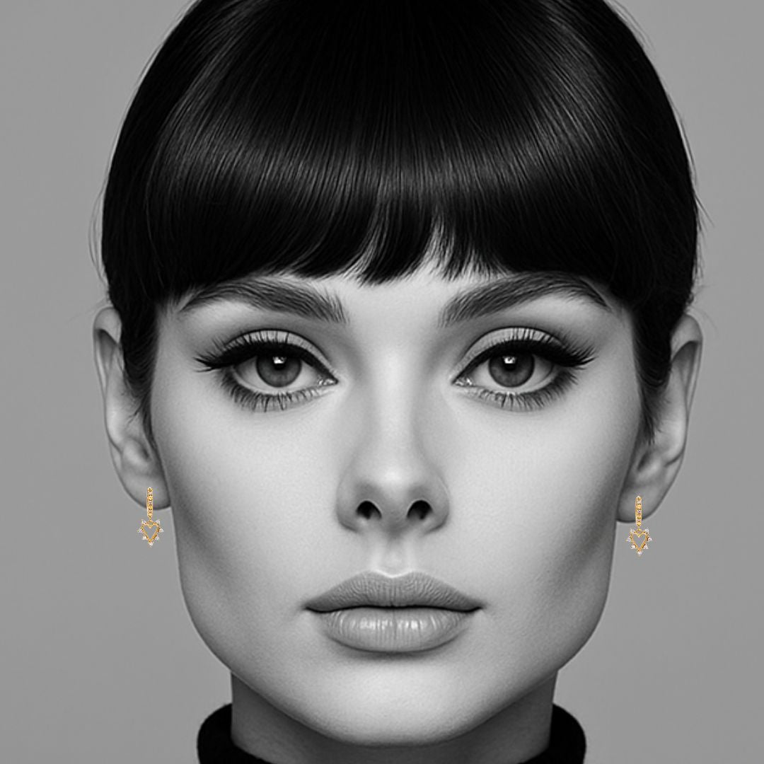 Callie Earrings in Sterling Silver and Platinum