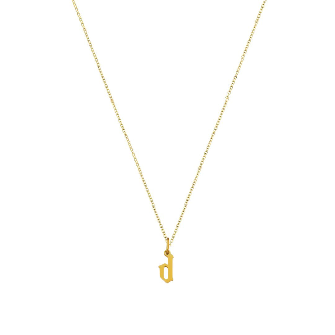 Heiress Gothic Initial Necklace