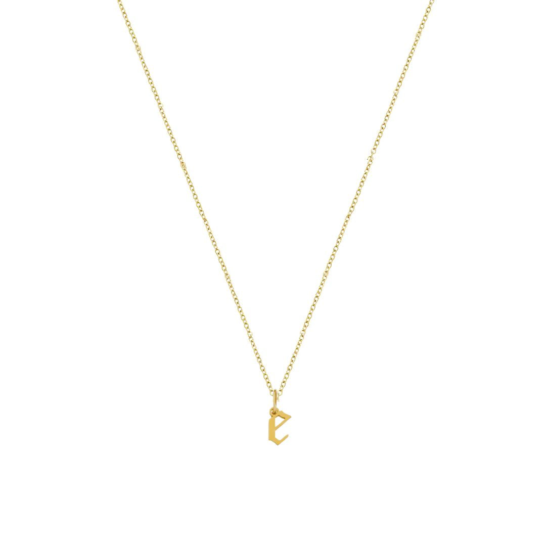 Heiress Gothic Initial Necklace