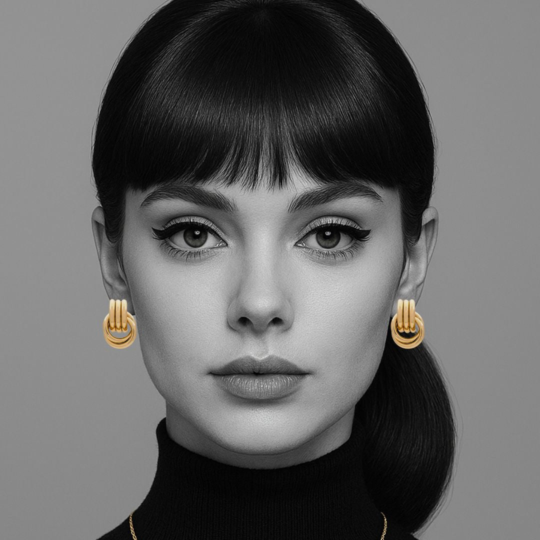 Heaven Knot Earrings in Gold