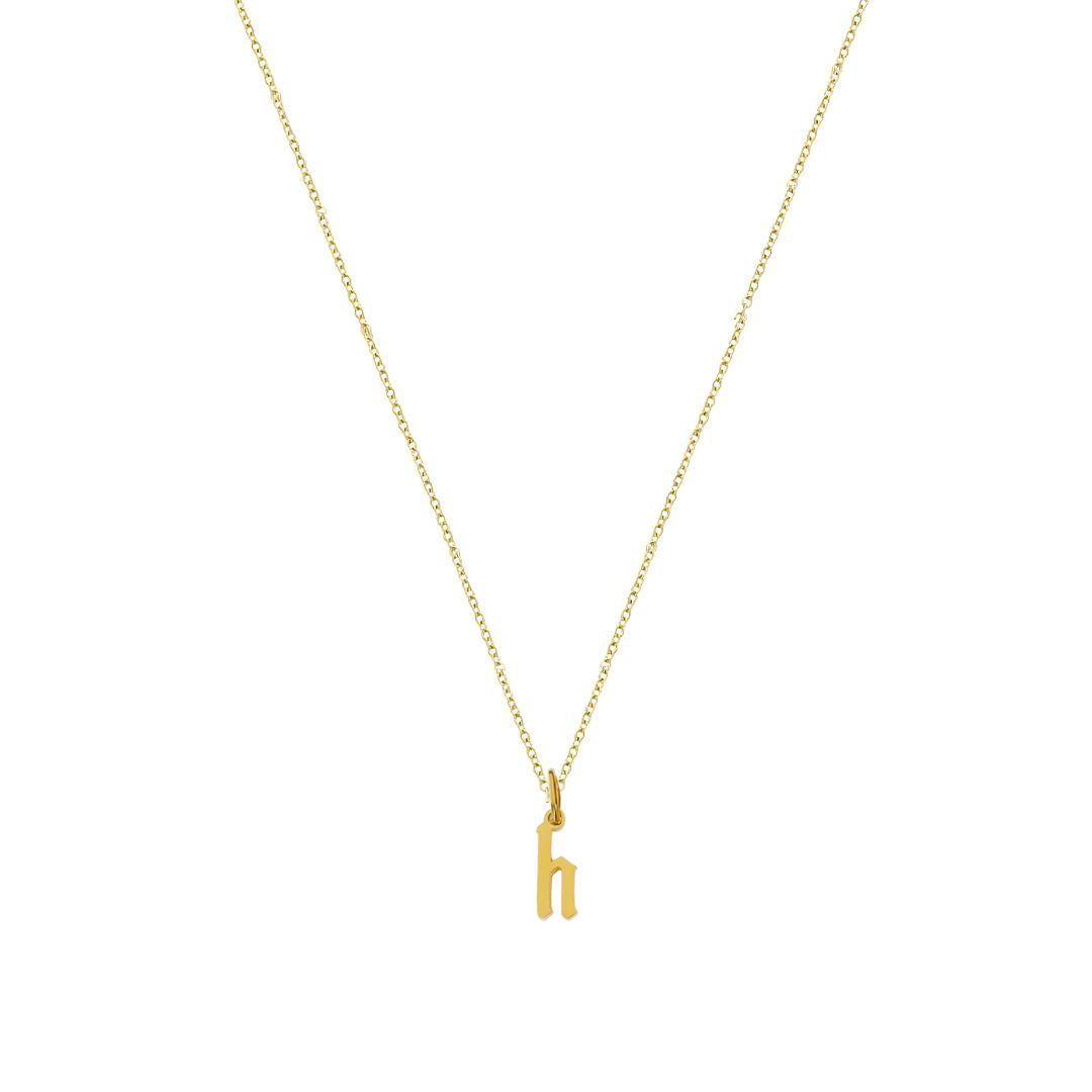 Heiress Gothic Initial Necklace