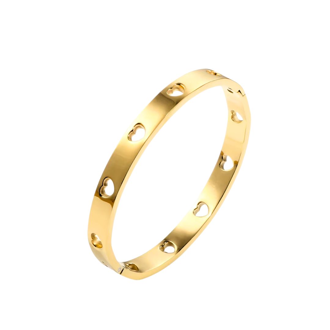 Love Heart Bracelet in Gold