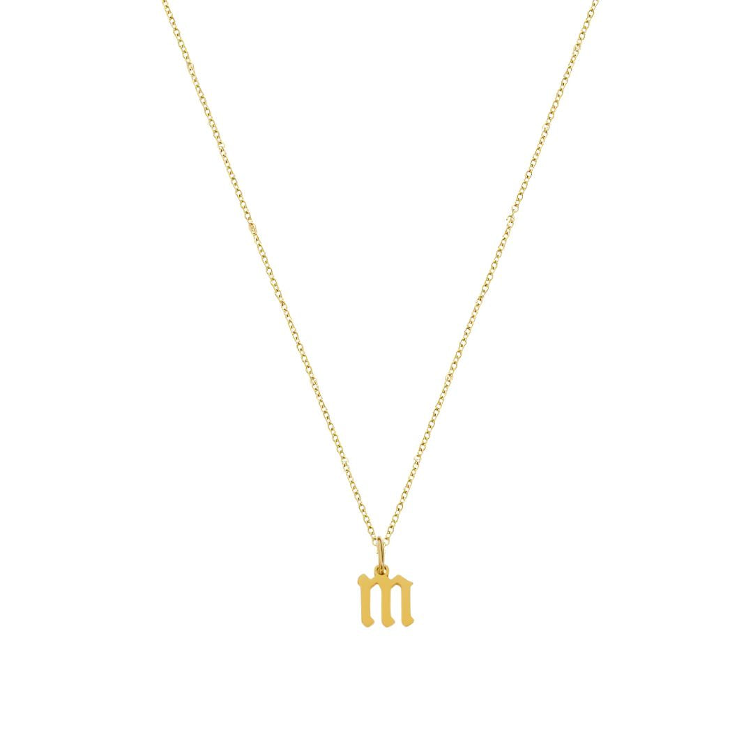 Heiress Gothic Initial Necklace