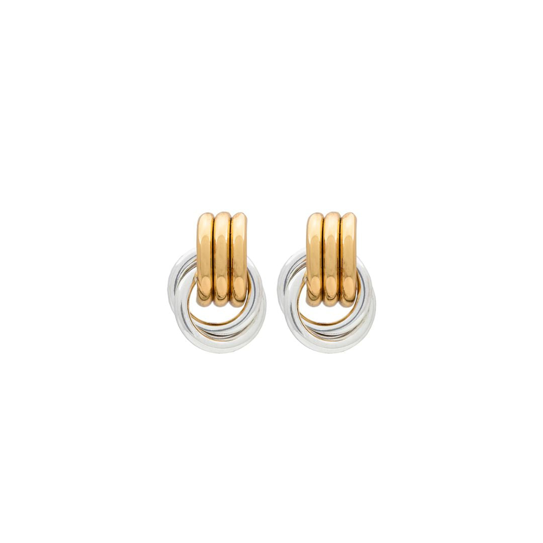 Heaven Knot Earrings in Mixed Metal