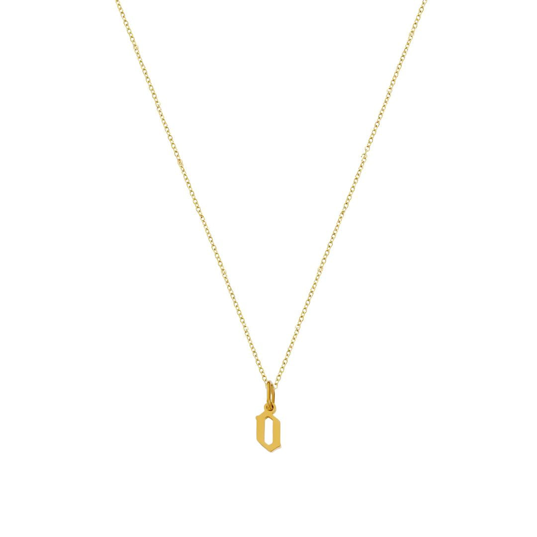 Heiress Gothic Initial Necklace