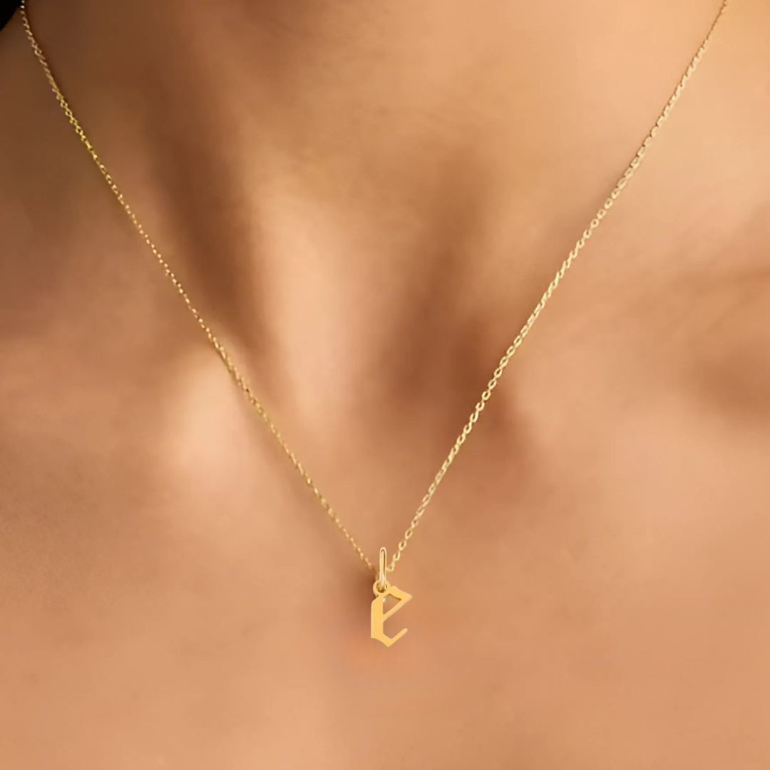 Heiress Gothic Initial Necklace