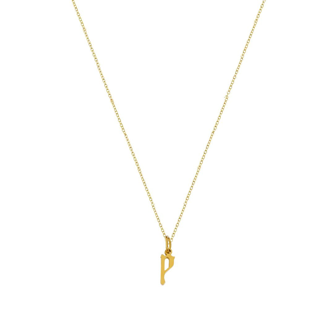 Heiress Gothic Initial Necklace