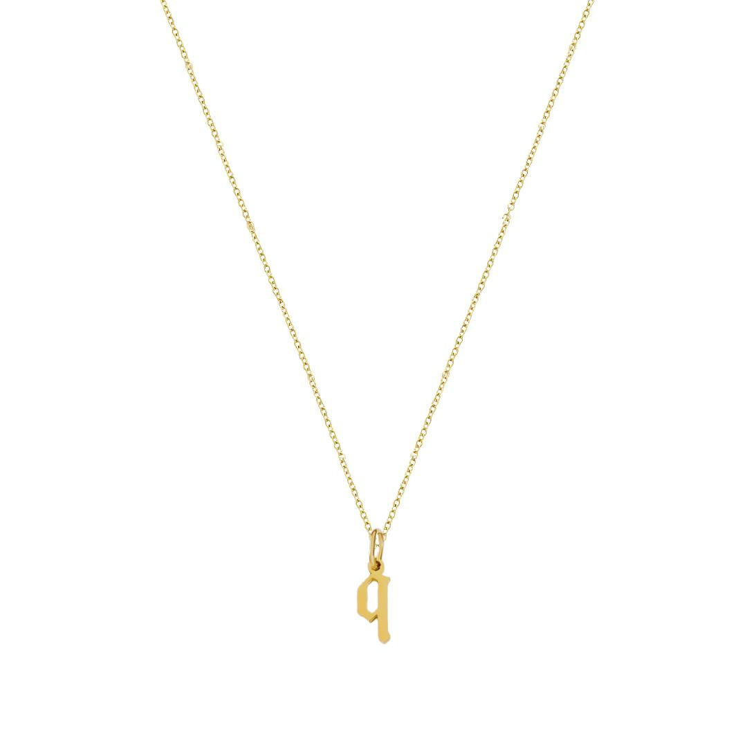 Heiress Gothic Initial Necklace
