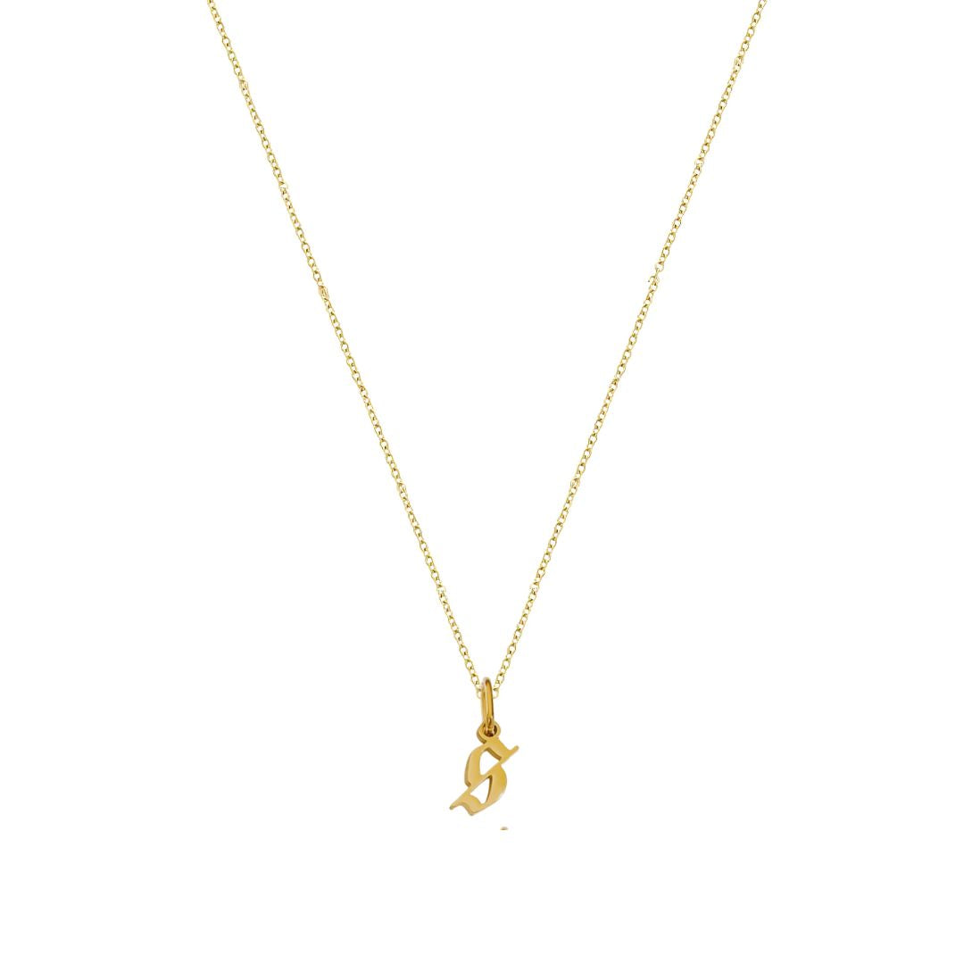 Heiress Gothic Initial Necklace