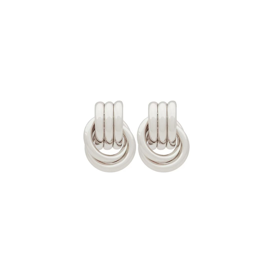 Heaven Knot Earrings in Silver