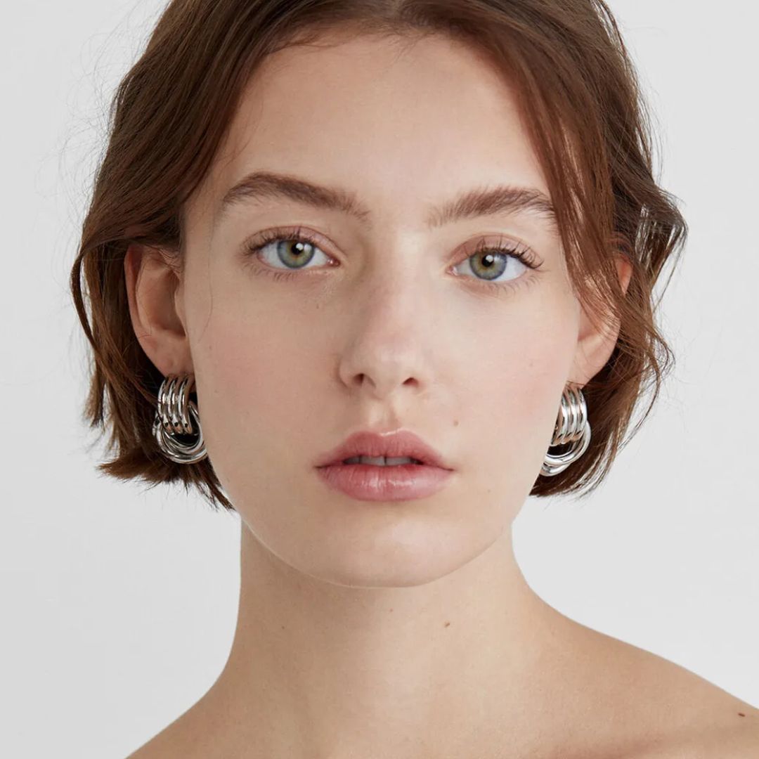 Heaven Knot Earrings in Silver