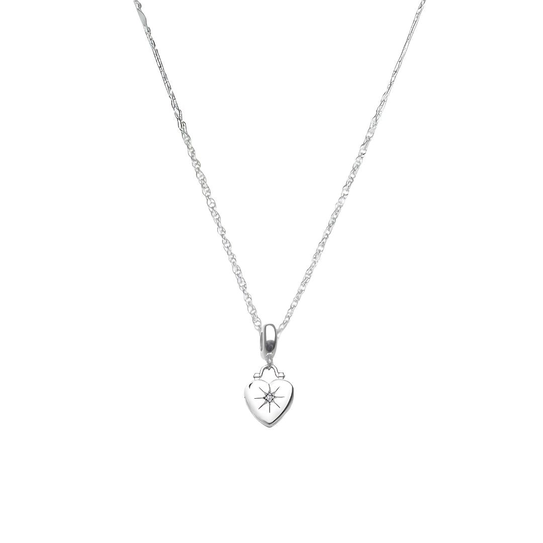 Honey Silver Heart Locket