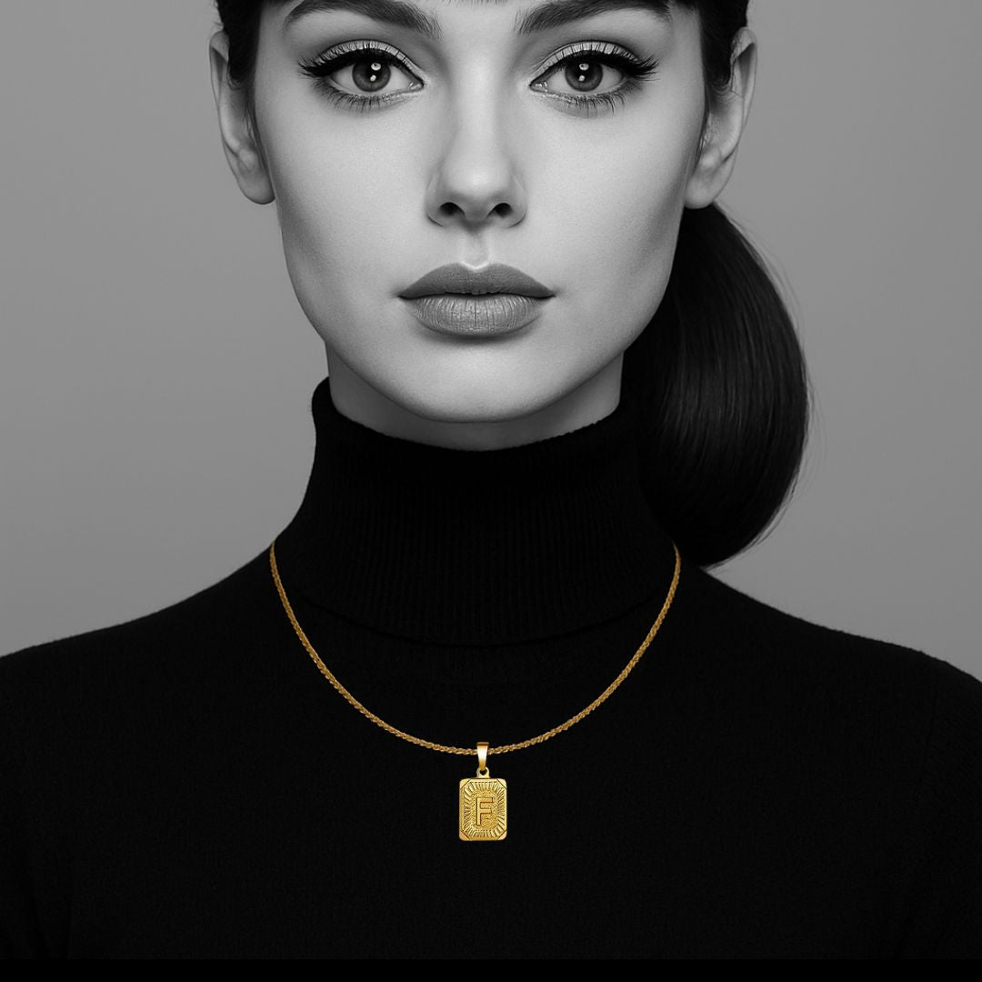 Stay Golden Initial Necklace