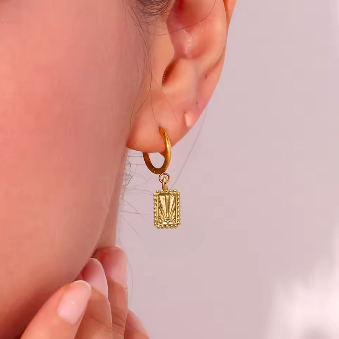 The Sunrise Earrings in Gold