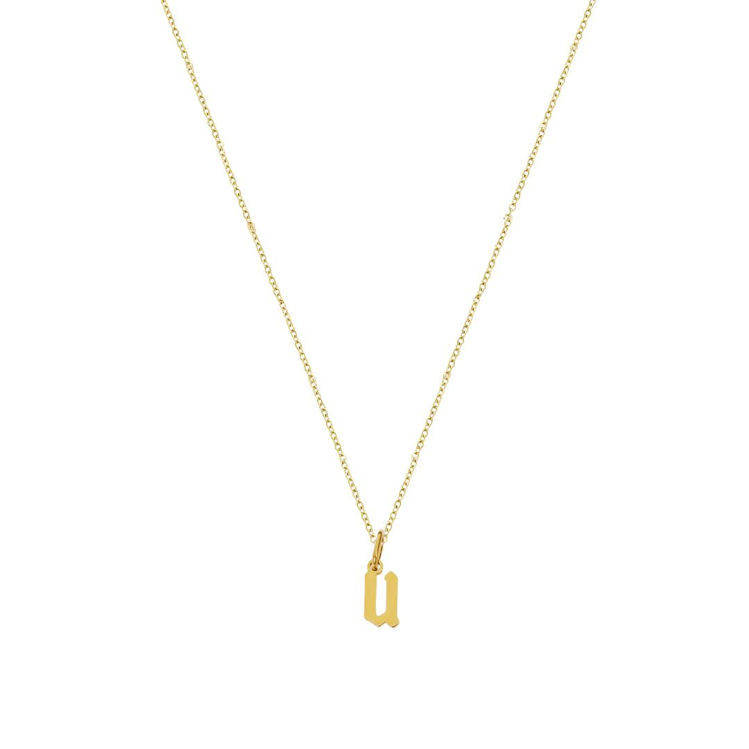 Heiress Gothic Initial Necklace
