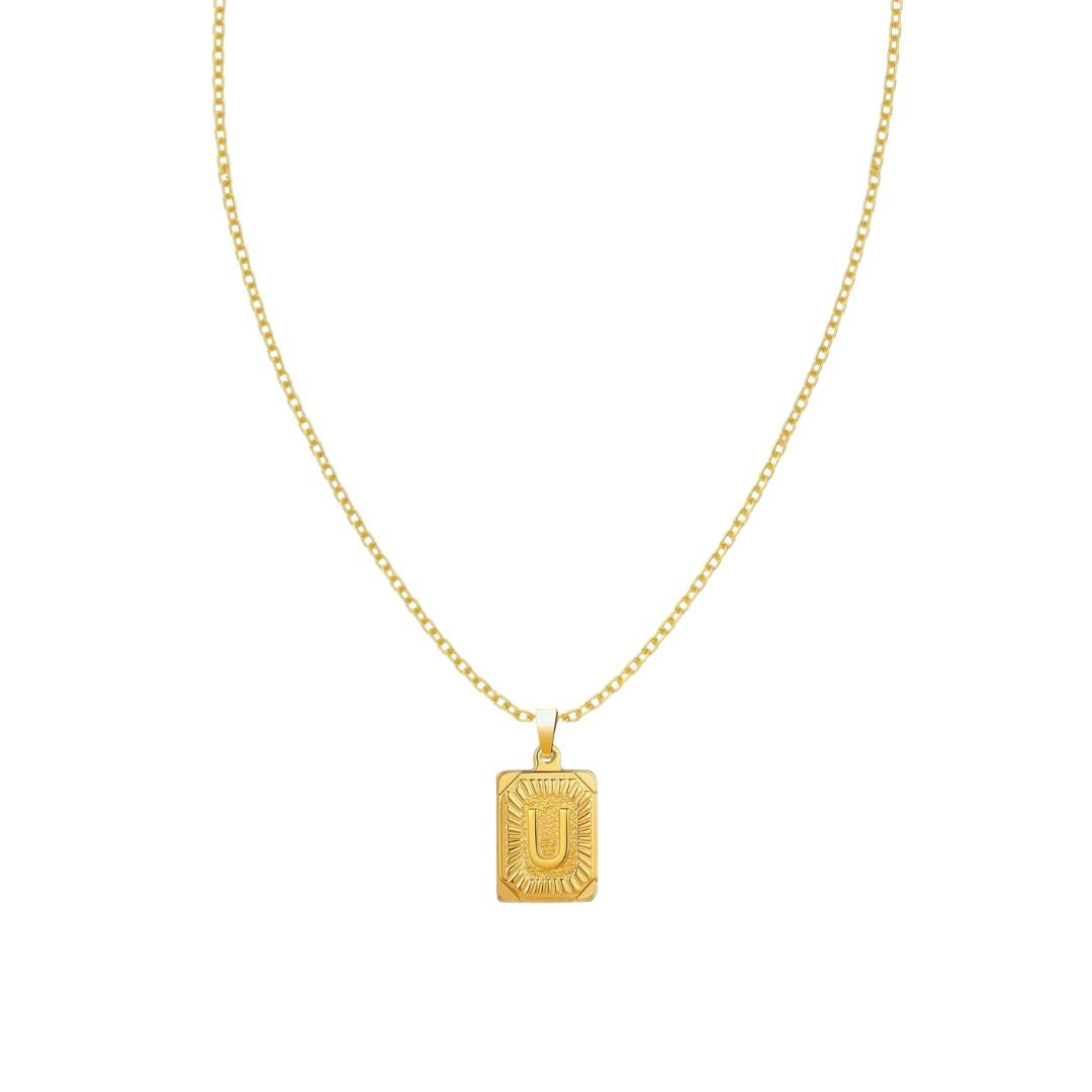 Stay Golden Initial Necklace