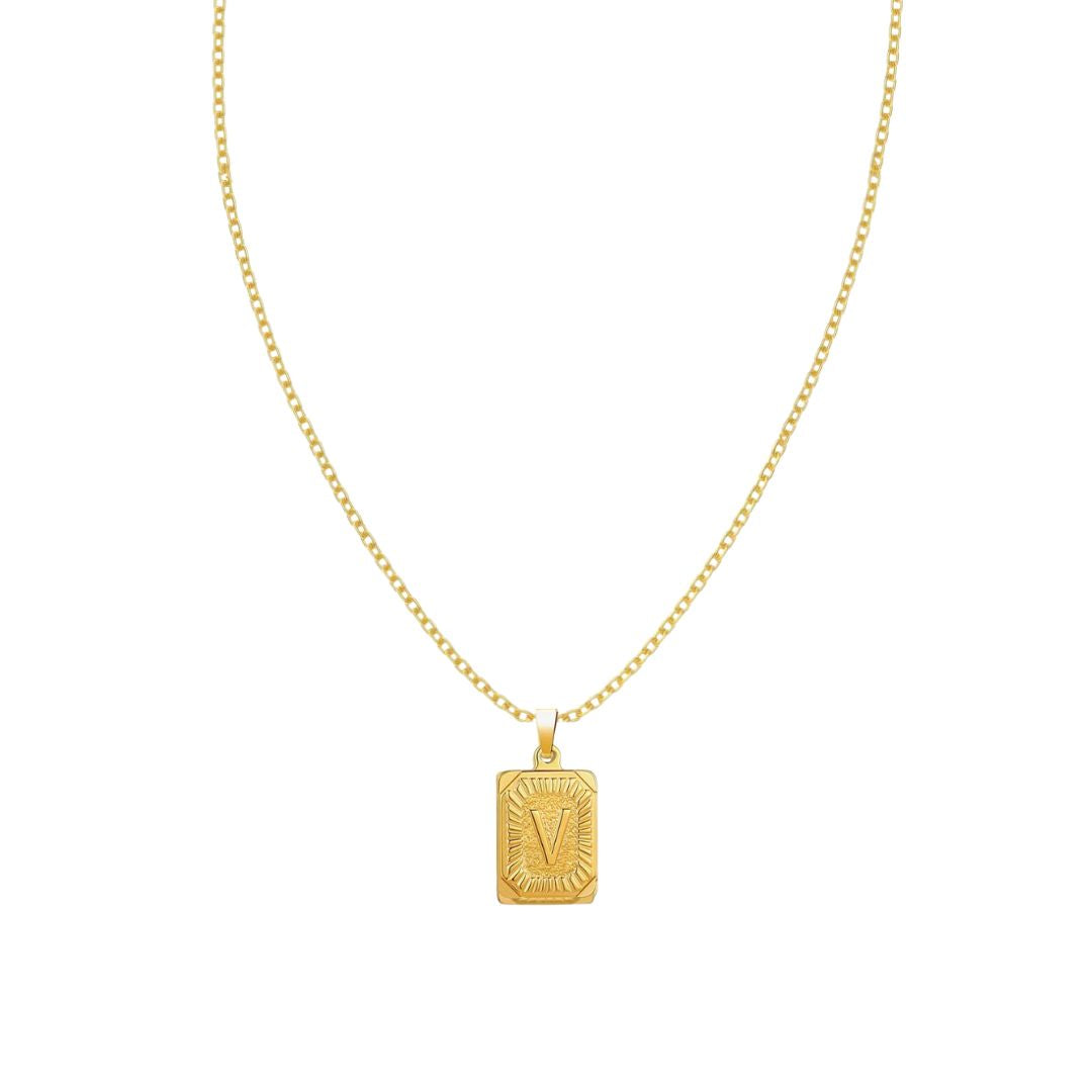 Stay Golden Initial Necklace