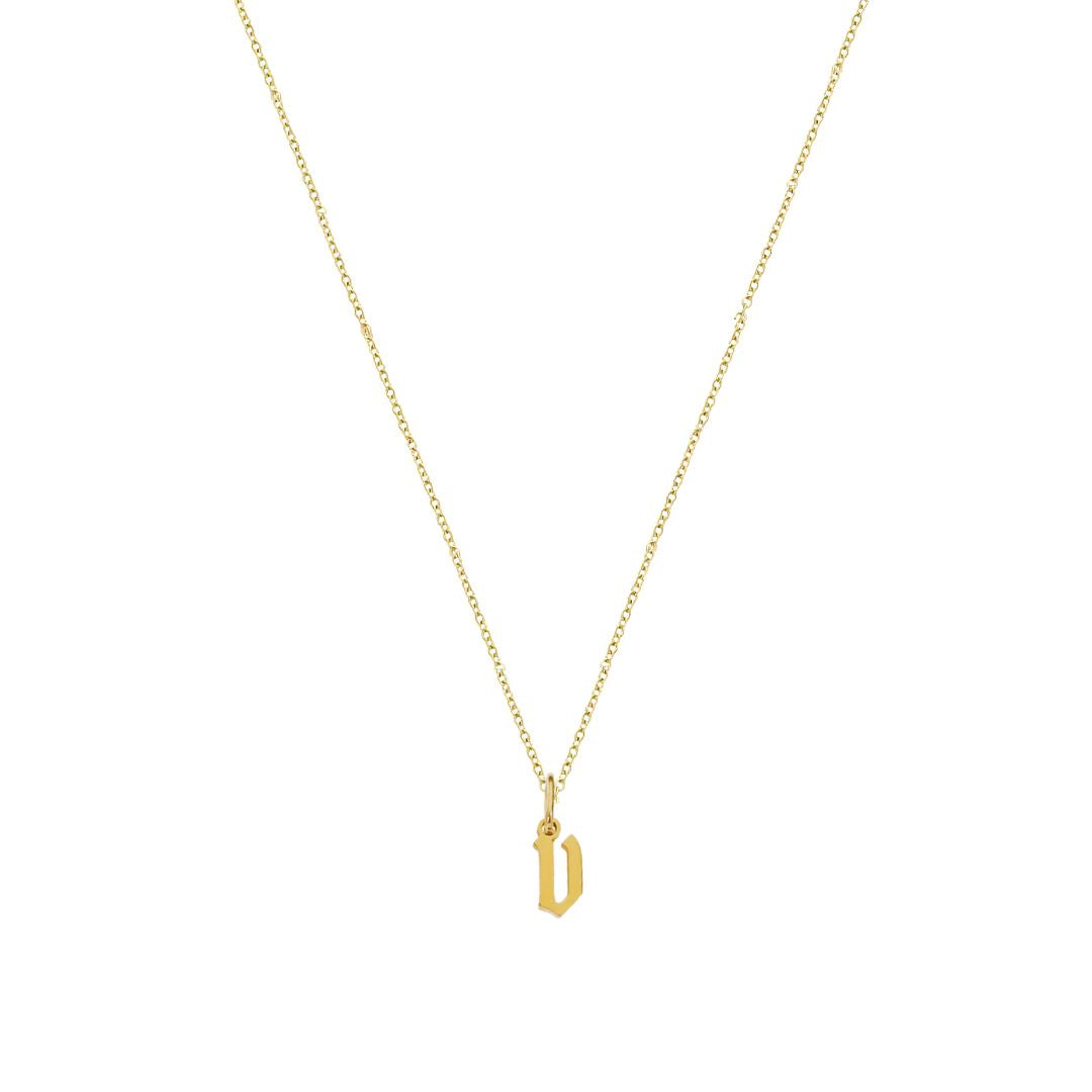 Heiress Gothic Initial Necklace