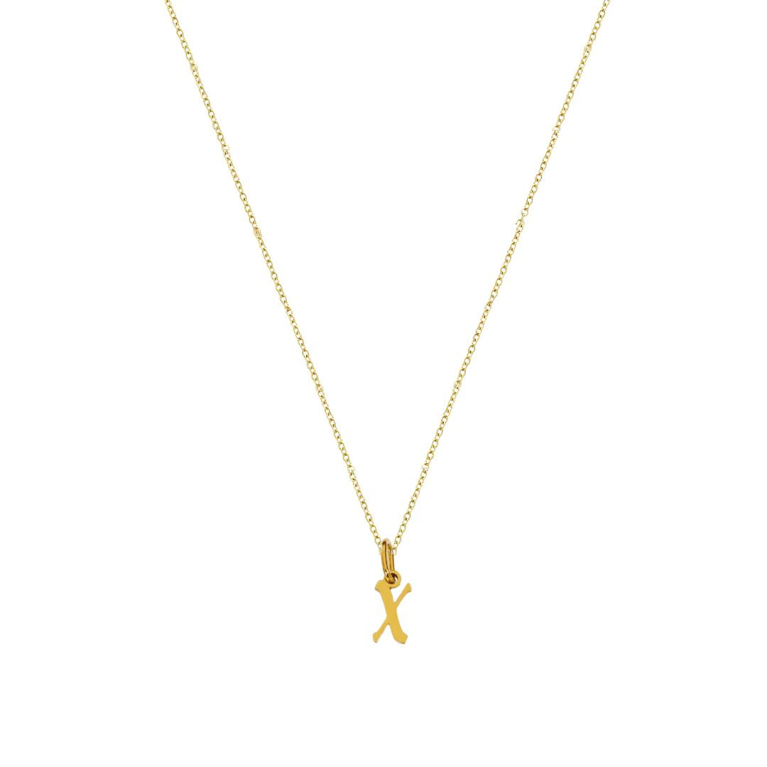 Heiress Gothic Initial Necklace
