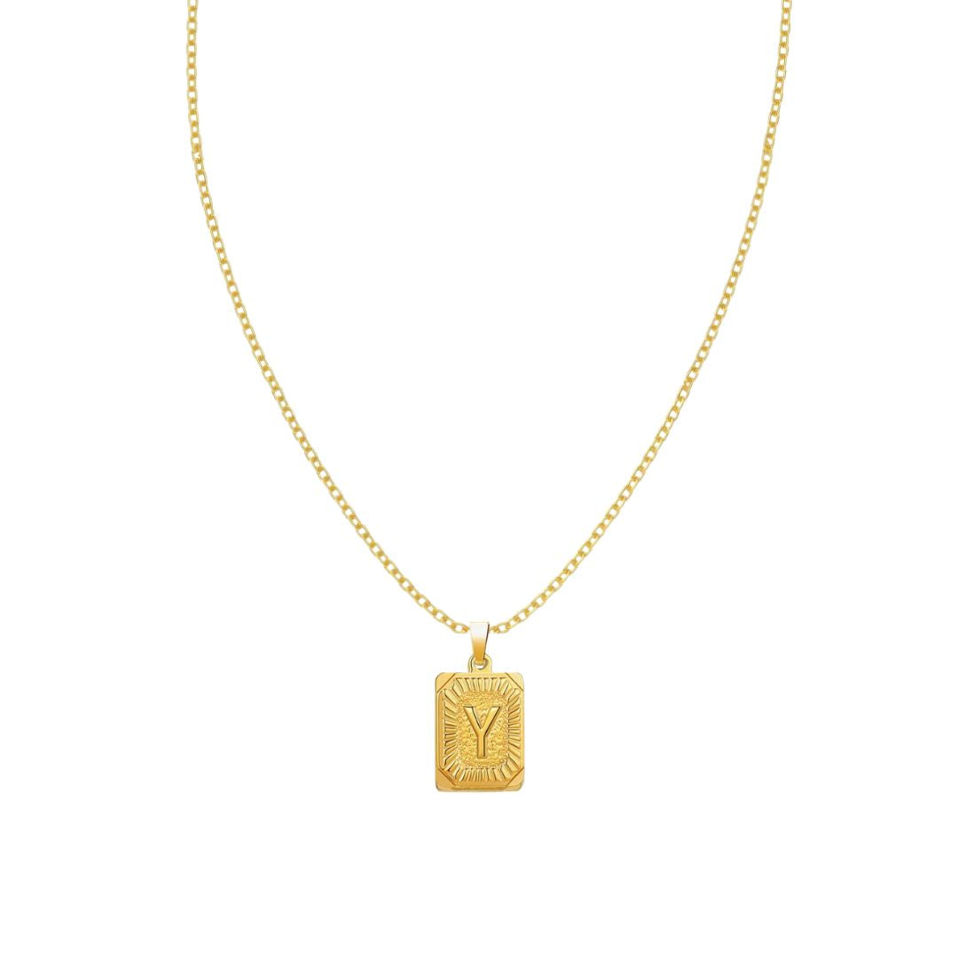 Stay Golden Initial Necklace