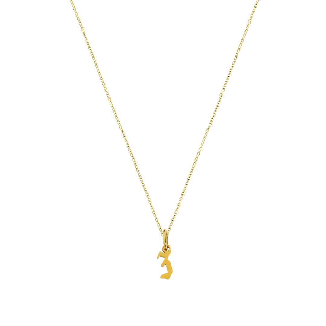 Heiress Gothic Initial Necklace