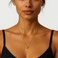 The Farrah Necklace in Gold and White