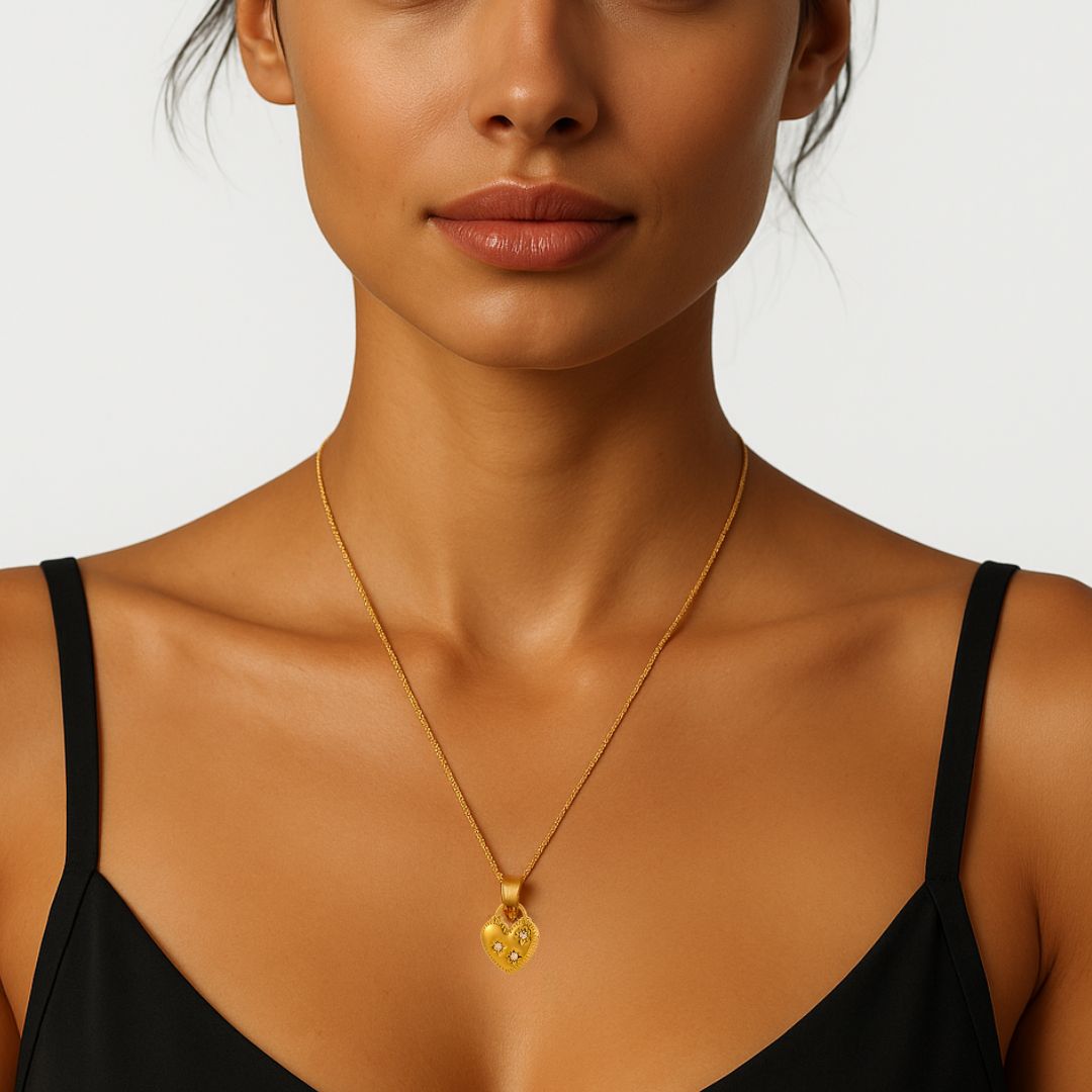 The Farrah Necklace in Gold and White