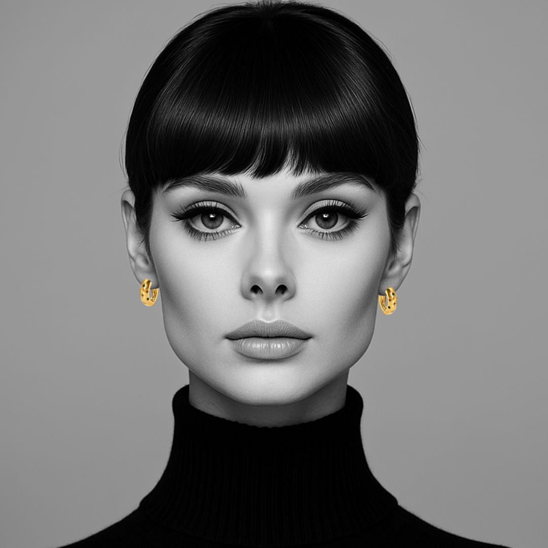 Addison Hoops in Gold