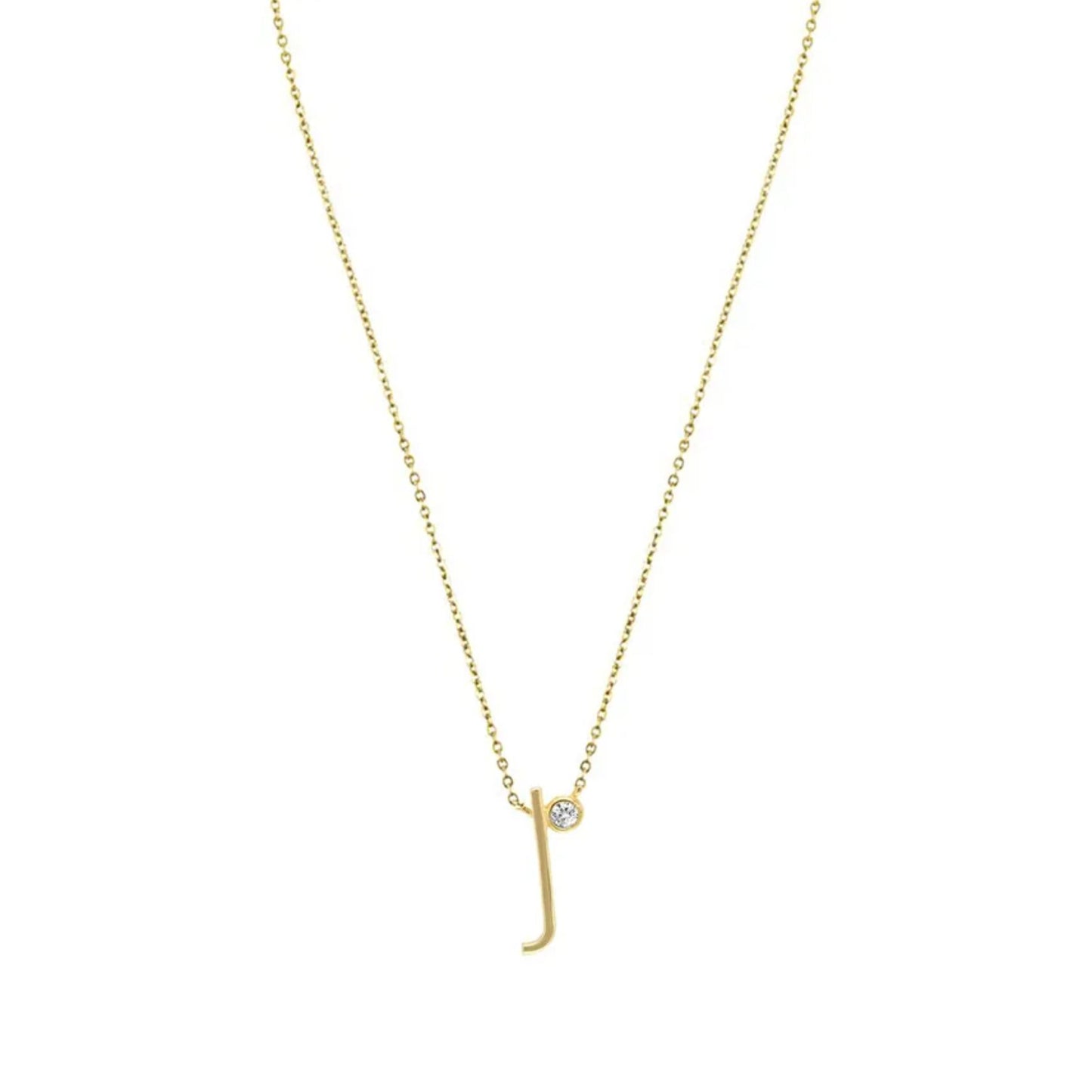 Anthropology Dainty Heart Initial Necklace