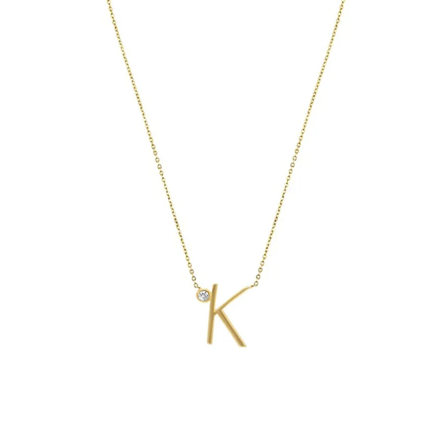 Anthropology Dainty Heart Initial Necklace