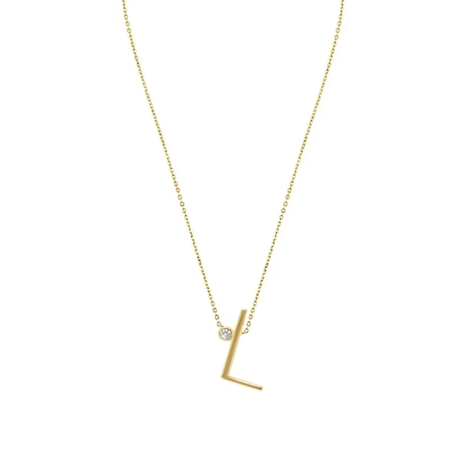Anthropology Dainty Heart Initial Necklace