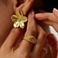 Florence Flower Earrings in Gold