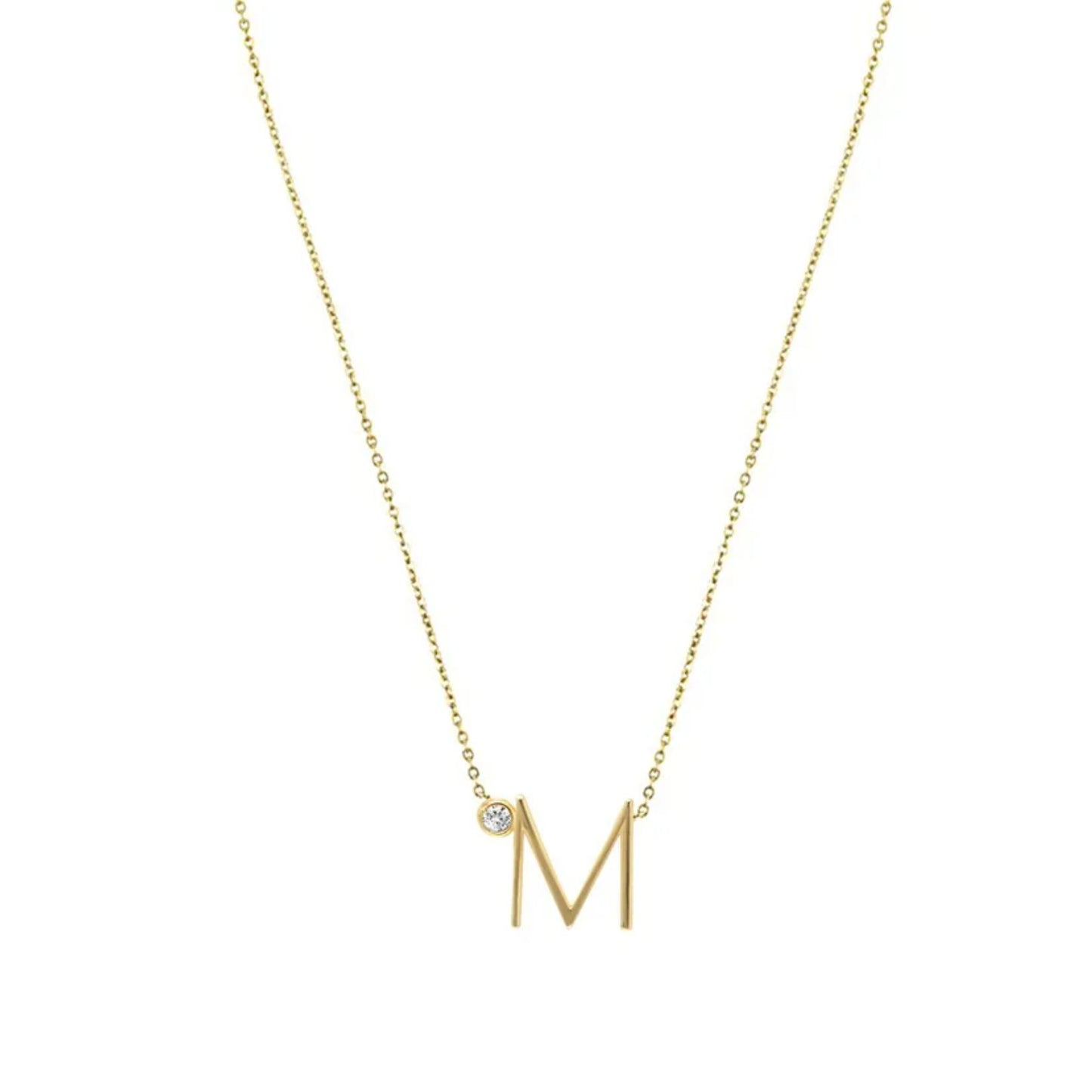 Anthropology Dainty Heart Initial Necklace