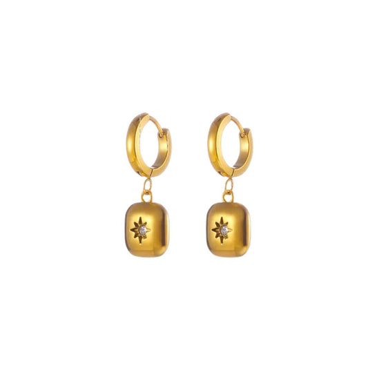 Emilia Star Burst Earrings in Gold