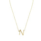 Anthropology Dainty Heart Initial Necklace