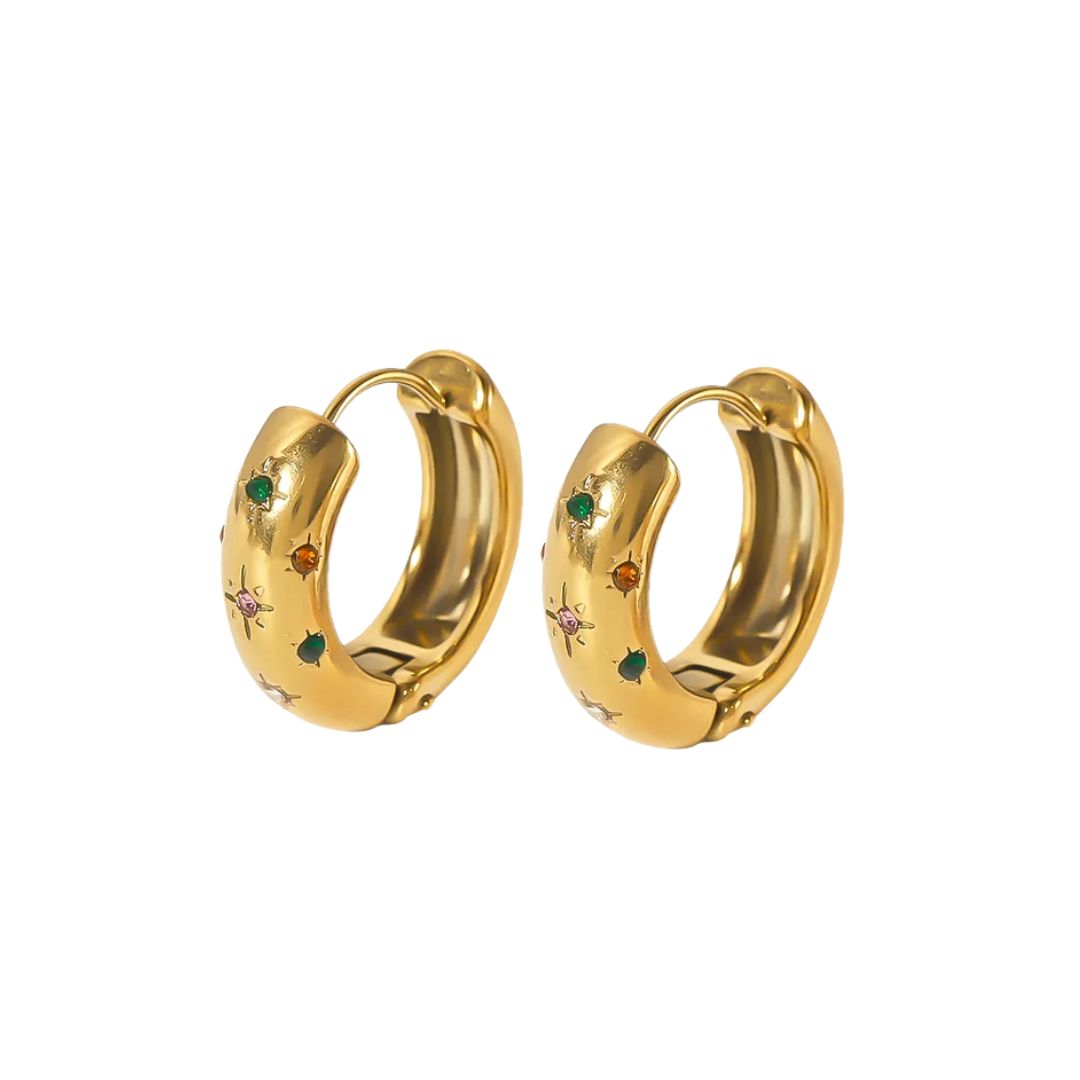 Addison Hoops in Gold