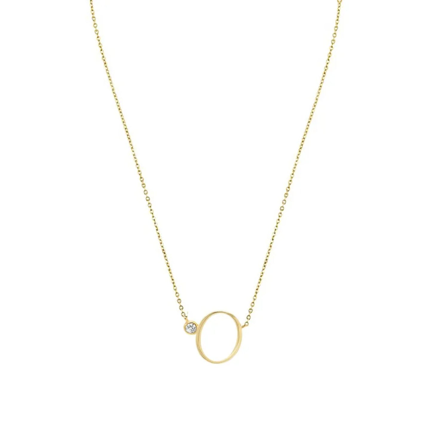 Anthropology Dainty Heart Initial Necklace