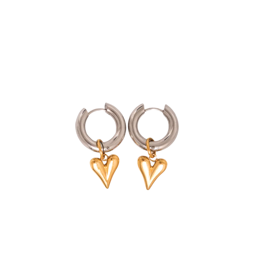 Kate two earrings in gold silver