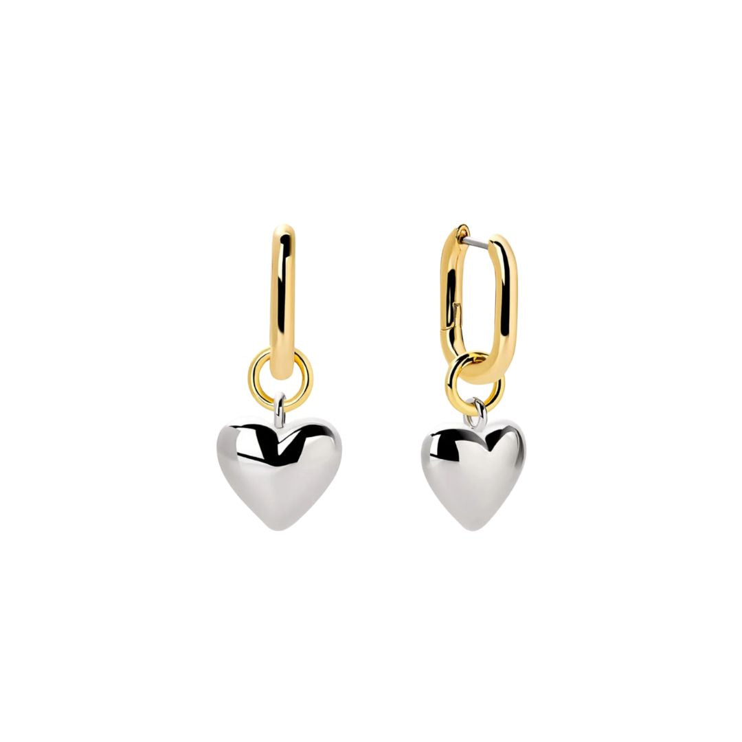 Katia Sterling Silver Heart Drop Earrings