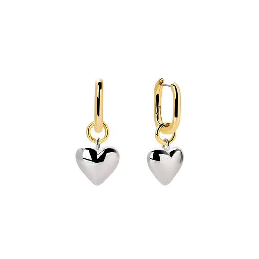 Katia Sterling Silver Heart Drop Earrings