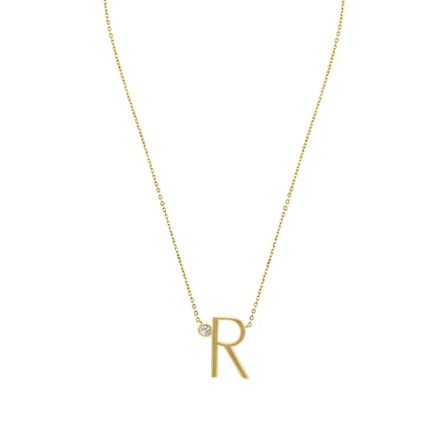 Anthropology Dainty Heart Initial Necklace